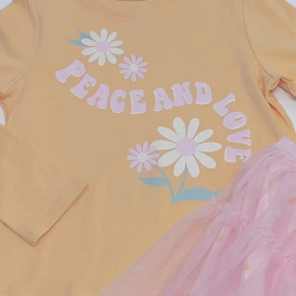 MEMBERS Mark Girls 2-piece Long Sleeve Graphic Shirt & Tutu - 8
